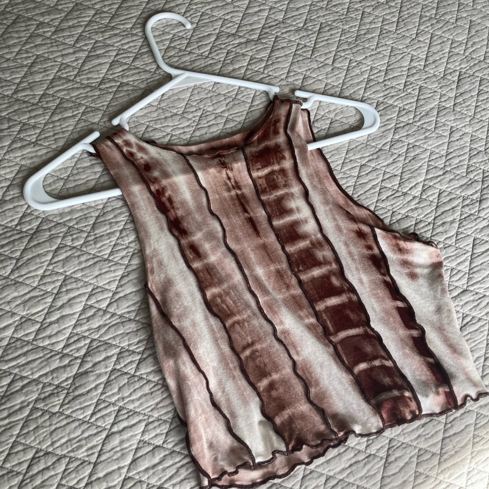 Brown tie dye tank top 🐻 - Picture 5 of 6